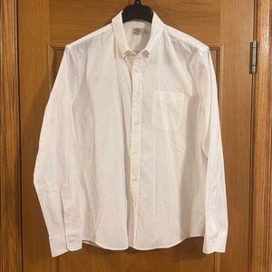 Faherty Men’s Stretch Oxford Shirt 2.0 White Long Sleeve Button Down Size L